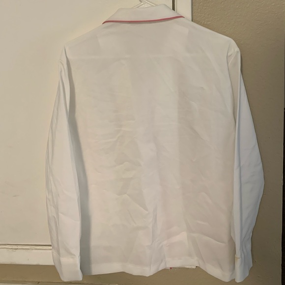 [White blouse/Button up shirt/Unique blouse] - Picture 3 of 3